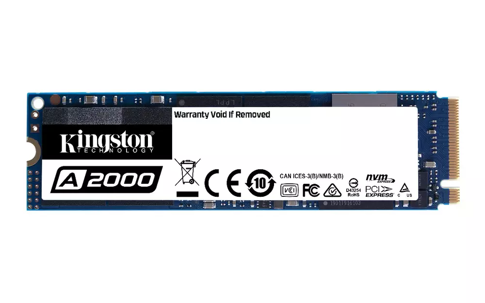 Диск SSD KINGSTON A2000 250GB M.2 2280 PCIe NVMe Gen 3.0 x4