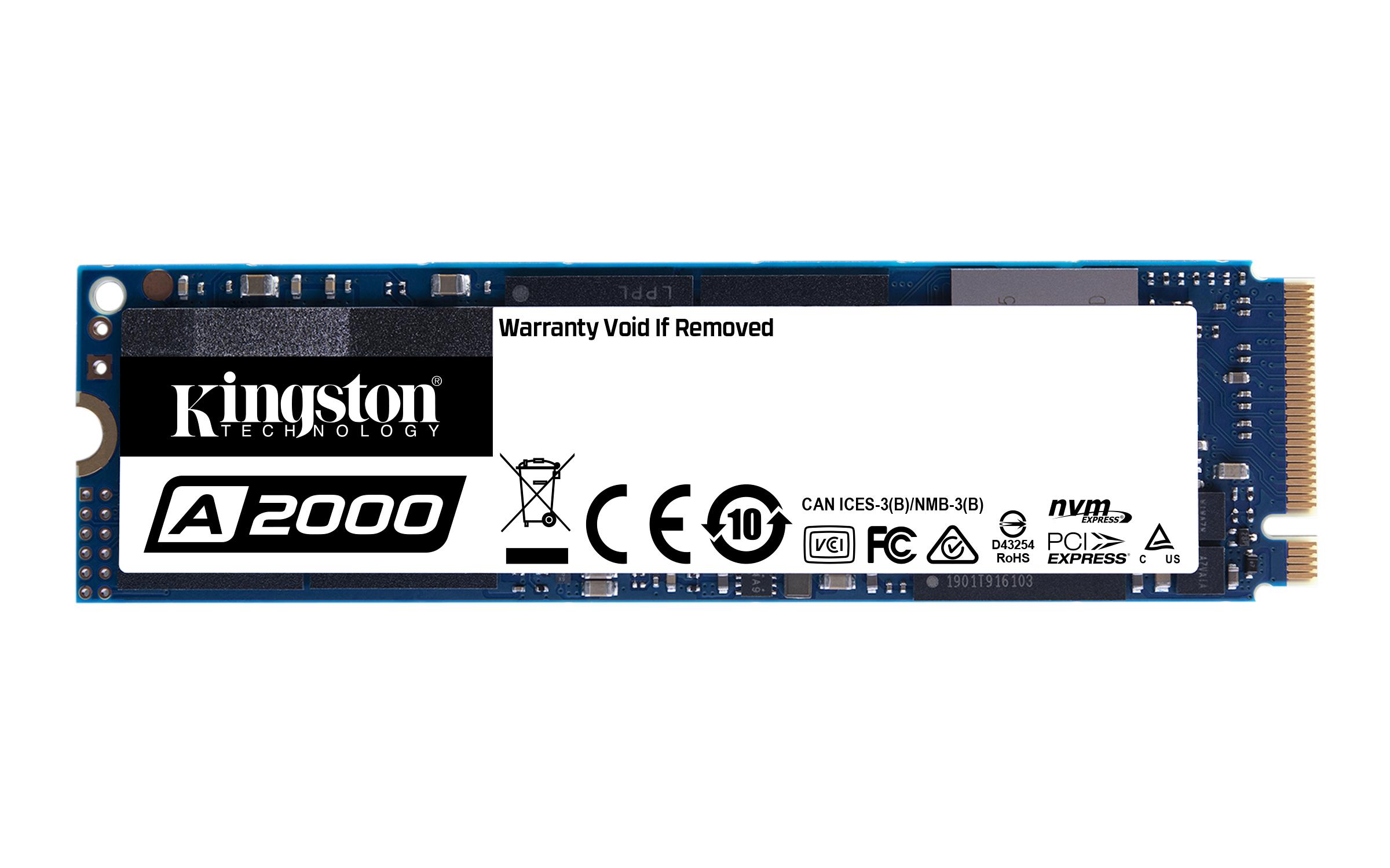 Диск SSD KINGSTON A2000 250GB M.2 2280 PCIe NVMe Gen 3.0 x4