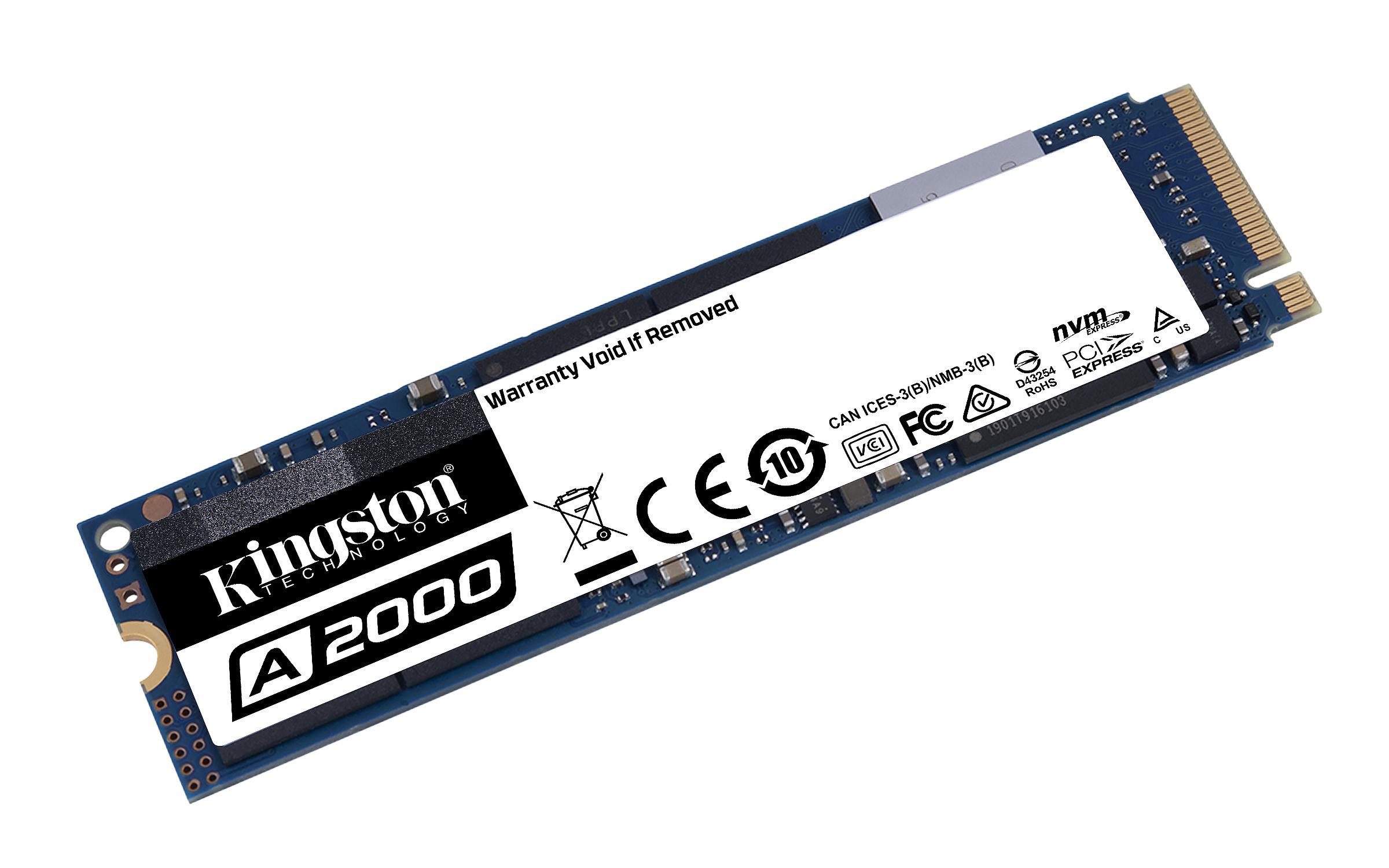 Диск SSD KINGSTON A2000 500GB M.2 2280 PCIe NVMe Gen 3.0 x4