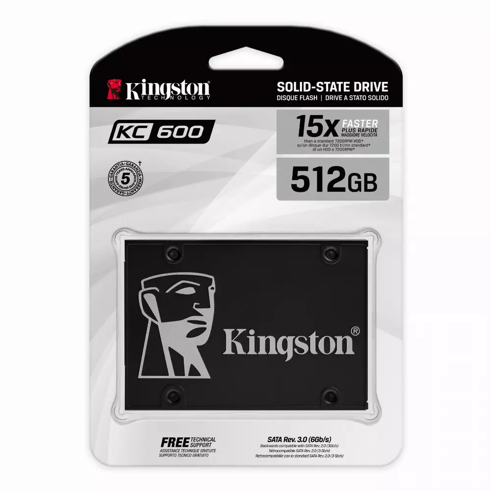 Диск SSD Kingston KC600 512 GB 2.5" SATA III