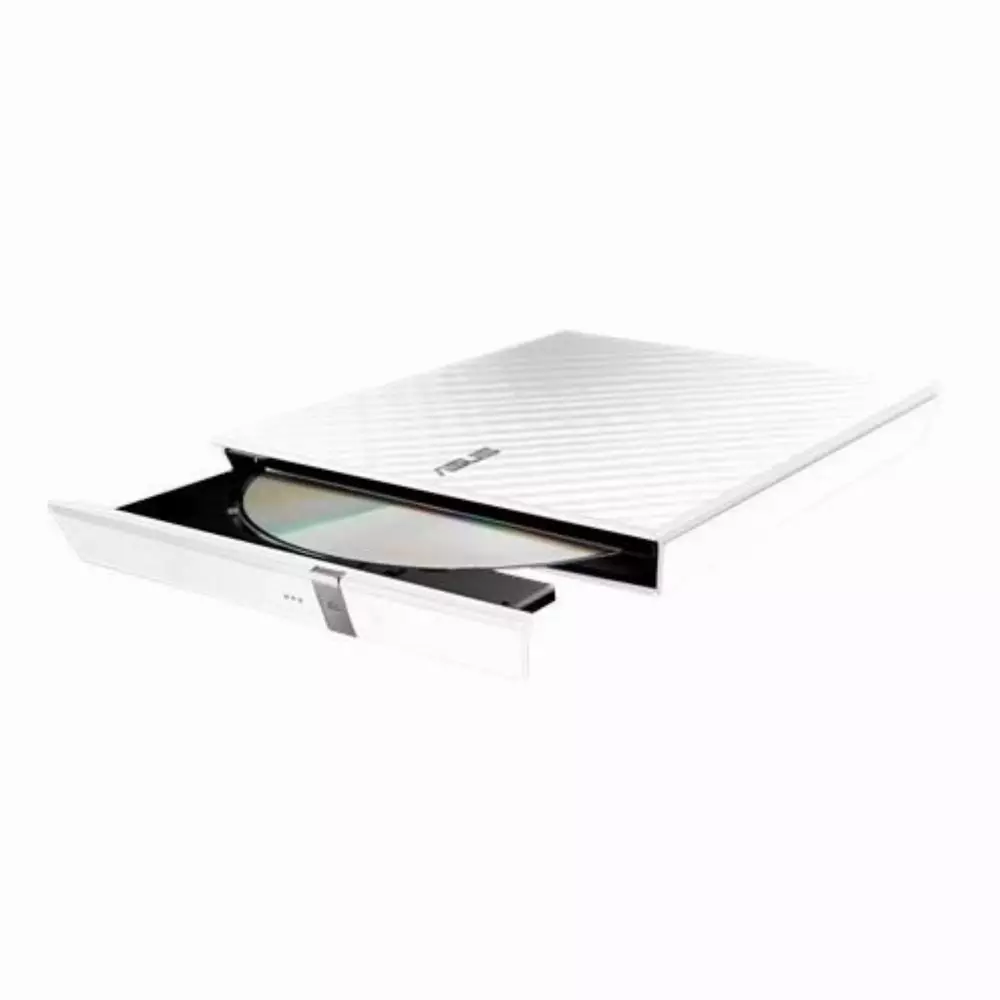 Външно USB DVD записващо устройство ASUS SDRW-08D2S-U LITE, USB 2.0, бяло