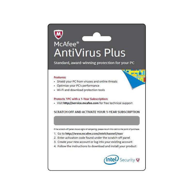 Антивирусен софтуер McAfee Antivirus Plus, 12 месеца