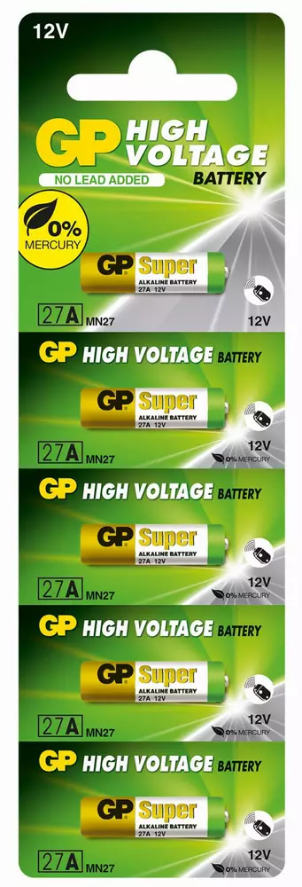 Алкална батерия GP 12 V /5бр./pack цена за 1 бр./ за аларми А27