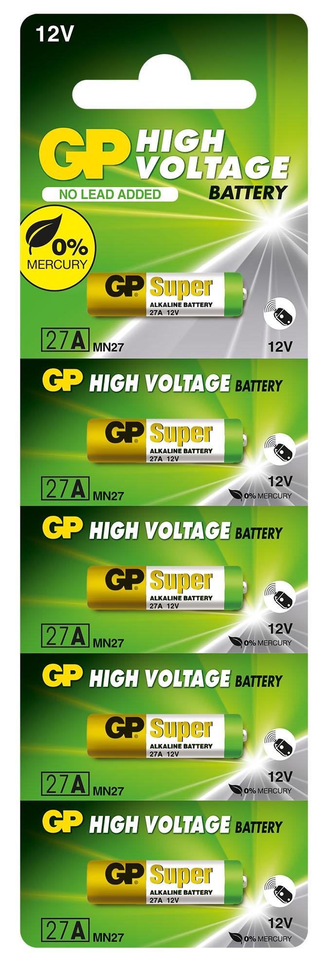 Алкална батерия GP 12 V /5бр./pack цена за 1 бр./ за аларми А27