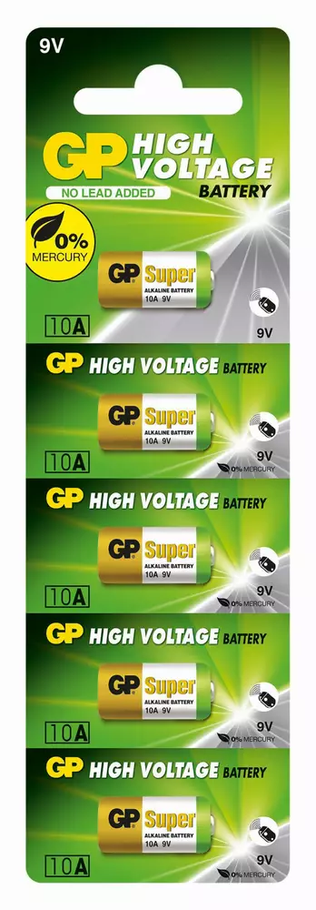 Алкална батерия GP А10 9V за дистанционни /5бр./pack цена за 1 бр./