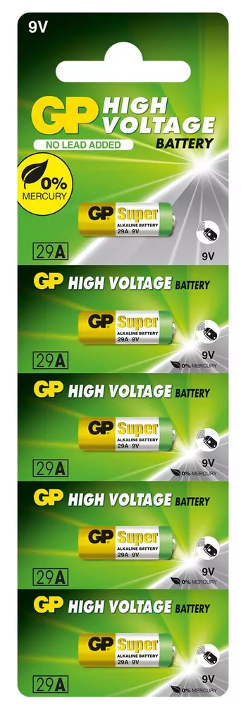 Алкална батерия GP 9 V /5бр./pack цена за 1 бр./ за аларми А29, A32, A25