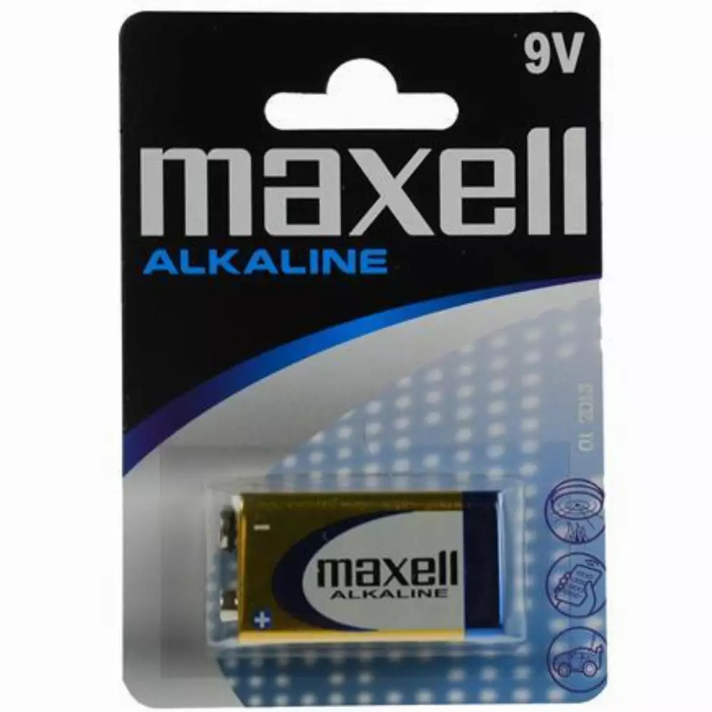 Алкална батерия MAXELL 6LF22 /6LR61/ /9V/ 1 бр., 12 бр/кут.