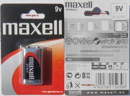 Batería de zinc-manganeso MAXELL 6F22 /9V/ 1 ud. en paquete -20ud/caja