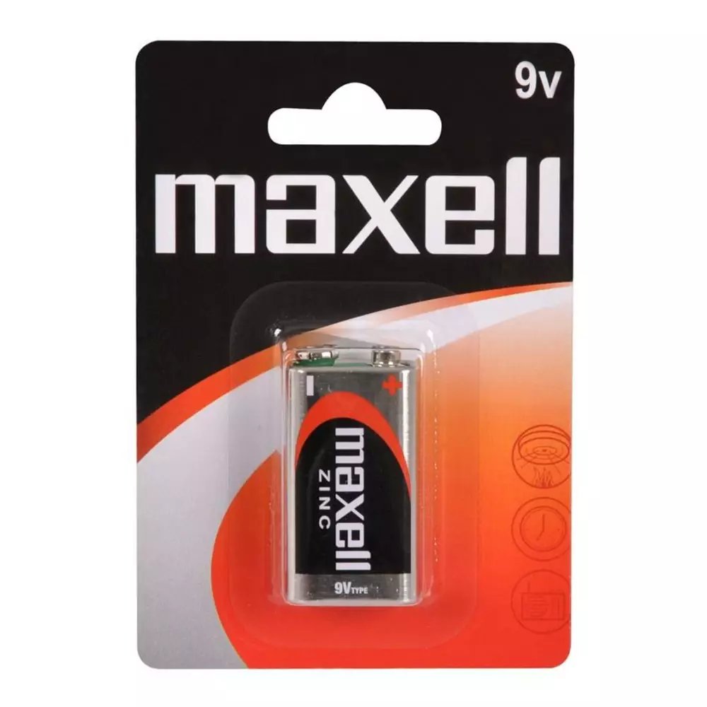Batería de zinc-manganeso MAXELL 6F22 /9V/ 1 ud. en paquete -20ud/caja