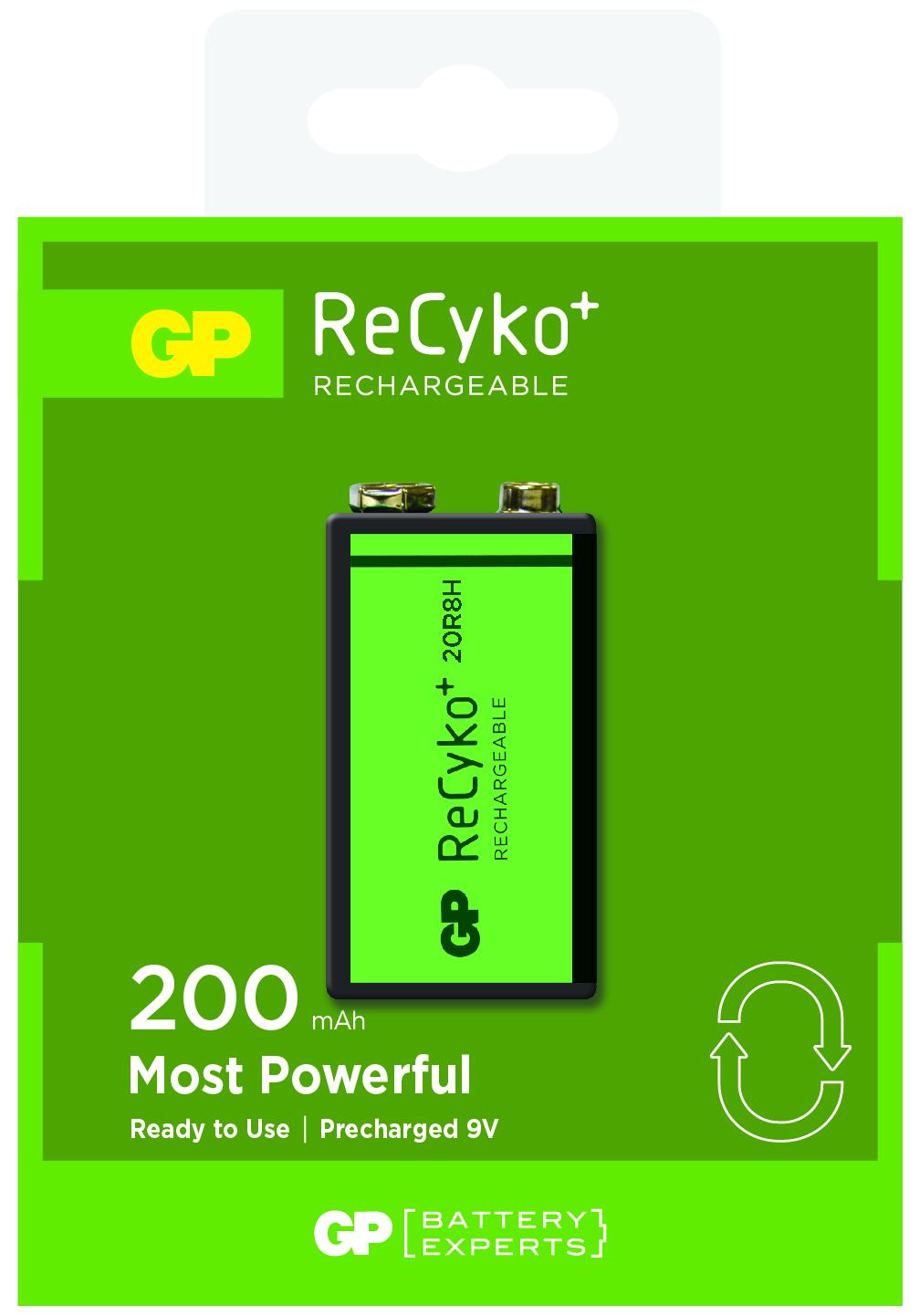 Аккумуляторная батарея GP R22 8.4V 200mAh RECYKO 20R8HN-GB1 NiMH 1шт. в упаковке GP