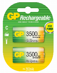 Акумулаторна Батерия GP NiMH R14 /C/ 350CHC 1.2V 3500 mAh 2 бр.в опаковка GP