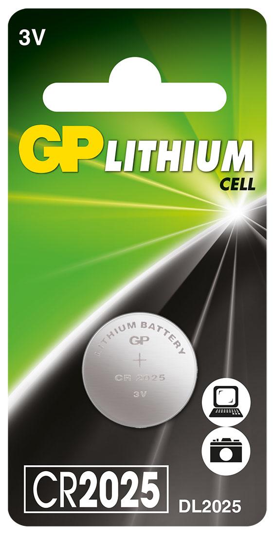 Литиева бутонна батерия GP CR-2025 3 V 1бр. /1pk/ GP