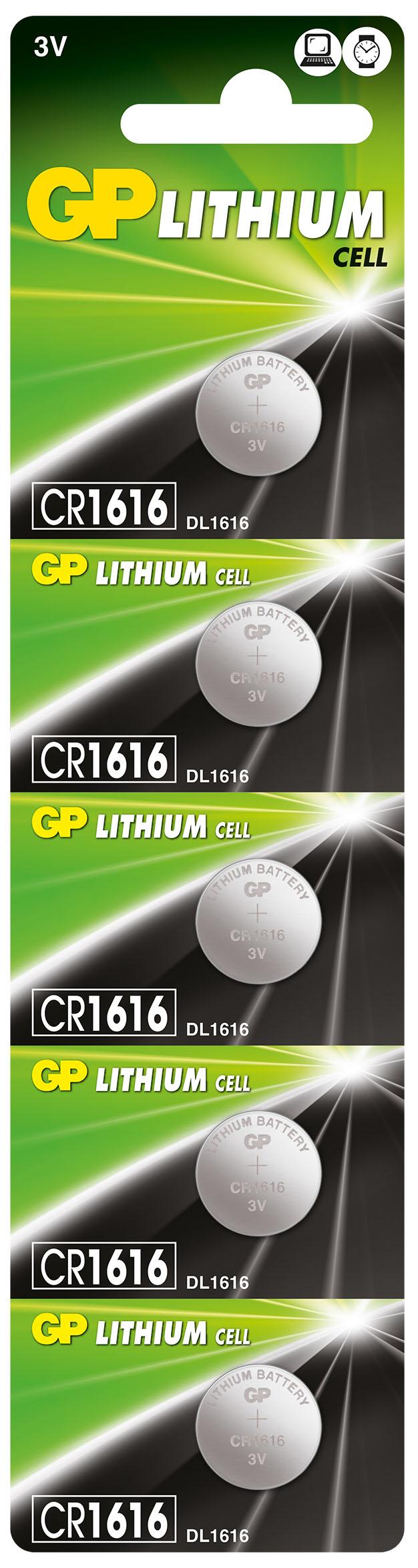 Литиева бутонна батерия GP CR 1616 3V 1бр. /5pk/ GP