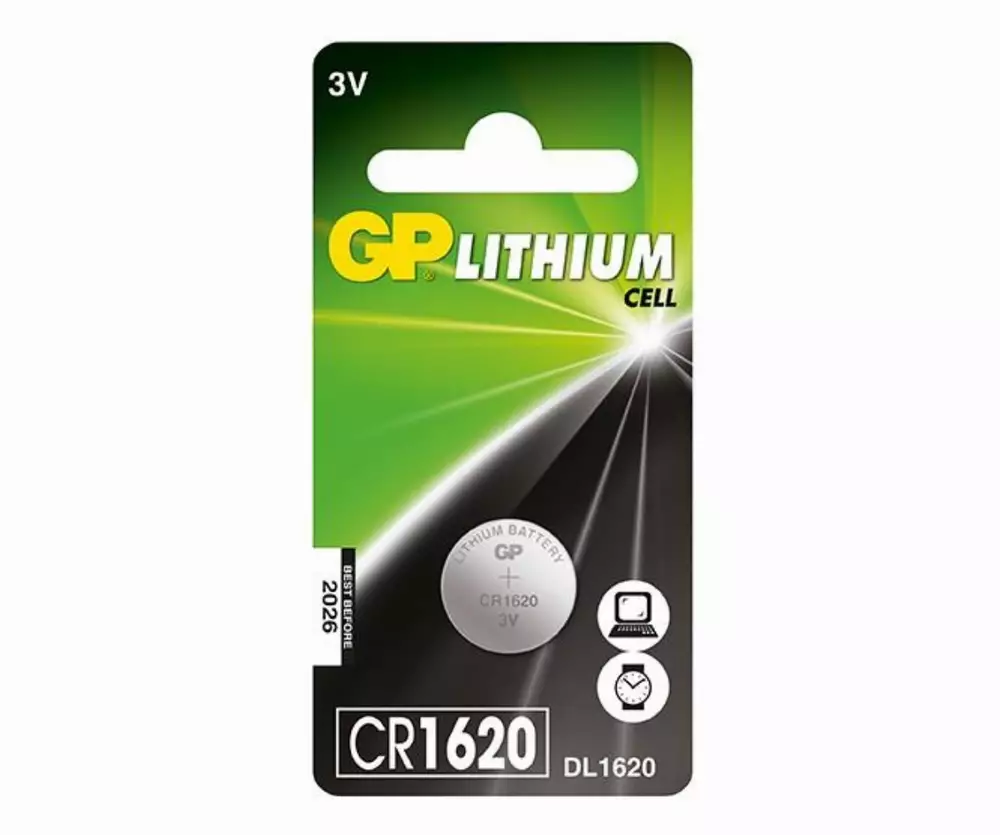 Литиева бутонна батерия GP  CR-1620 3V 1бр. /1pk/ GP