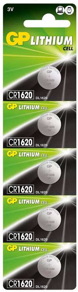 Литиева бутонна батерия GP CR-1620 3V 1бр. /5pk/ GP