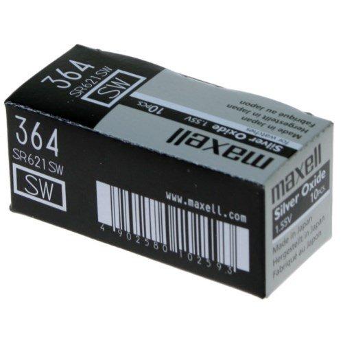 Бутонна батерия сребърна MAXELL SR-621SW /364/AG1/