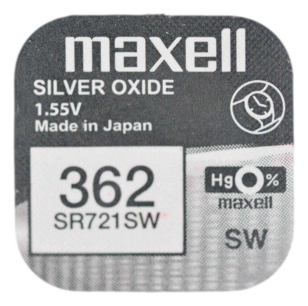Batería de botón plateada MAXELL SR-721 SW AG11/362/ 1.55V