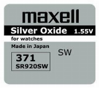 Бутонна батерия сребърна MAXELL SR-920 SW /370/371/AG6  1.55V
