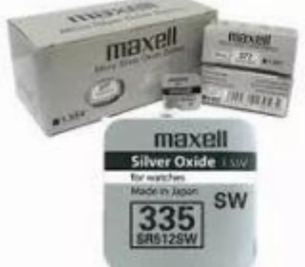Batería de botón plateada MAXELL SR 512 SW /335 1.55V