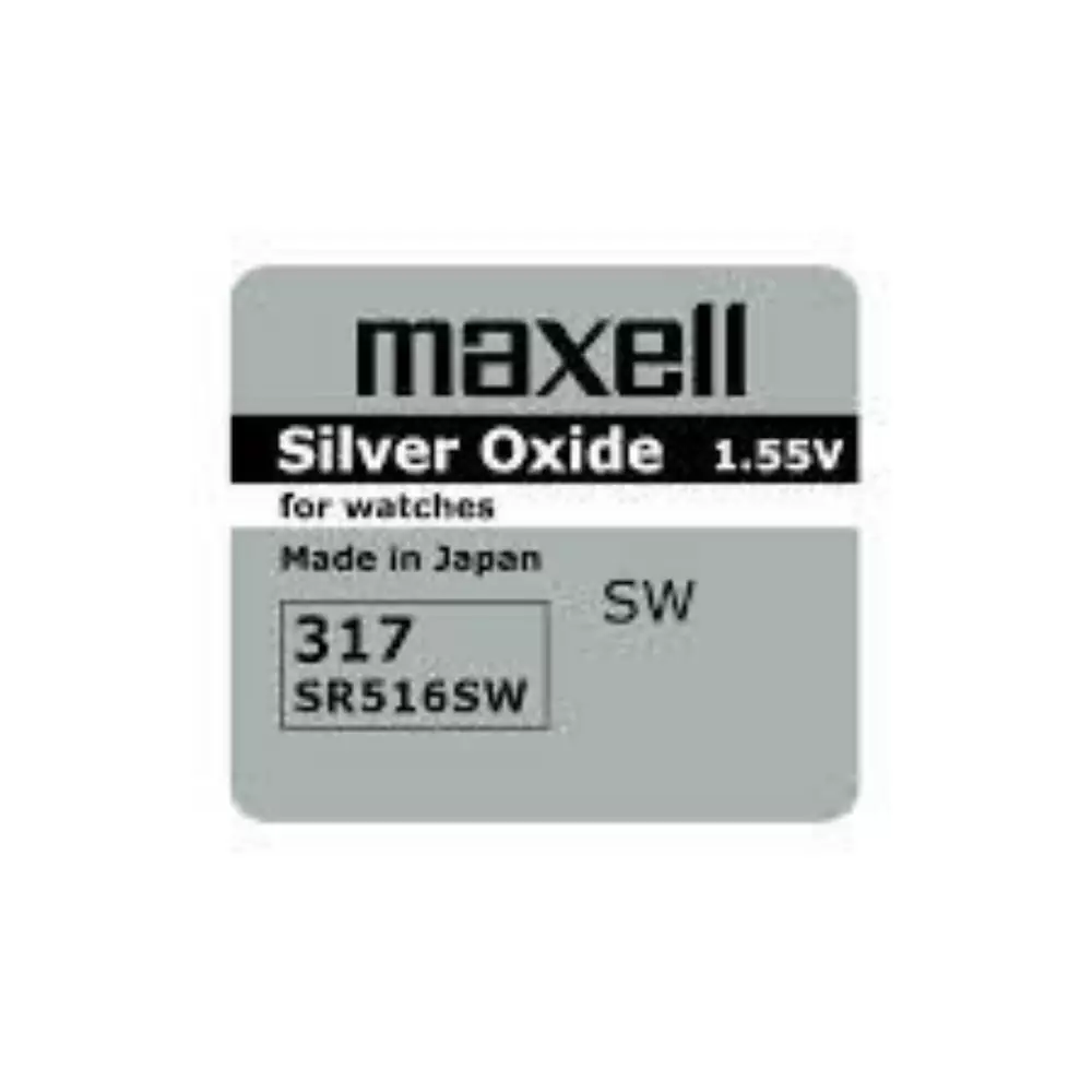 Batteria a bottone argento MAXELL SR-516 SW /317/ 1.55V