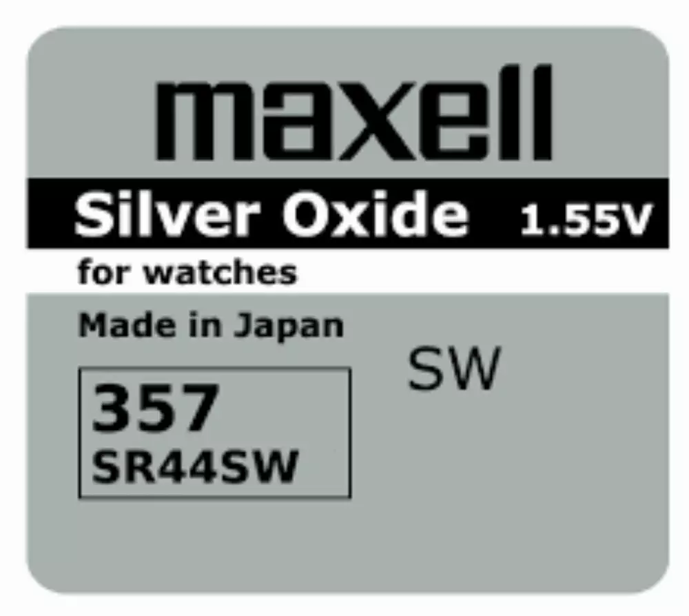 Бутонна батерия сребърна MAXELL SR-44 SW/357/   1.55V