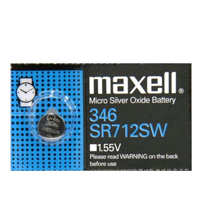 Batería de botón plateada MAXELL SR-712 SW 1.55V / 346