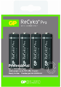 Акумулаторна Батерия GP R6 AA, 2000mAh RECYKO Pro 4 бр. в опаковка GP