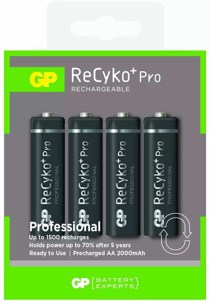 Акумулаторна Батерия GP R6 AA, 2000mAh RECYKO Pro 4 бр. в опаковка GP