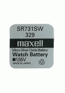 Κουμπωτή μπαταρία ασημένια MAXELL SR-731 SW / 329/, 1.55V