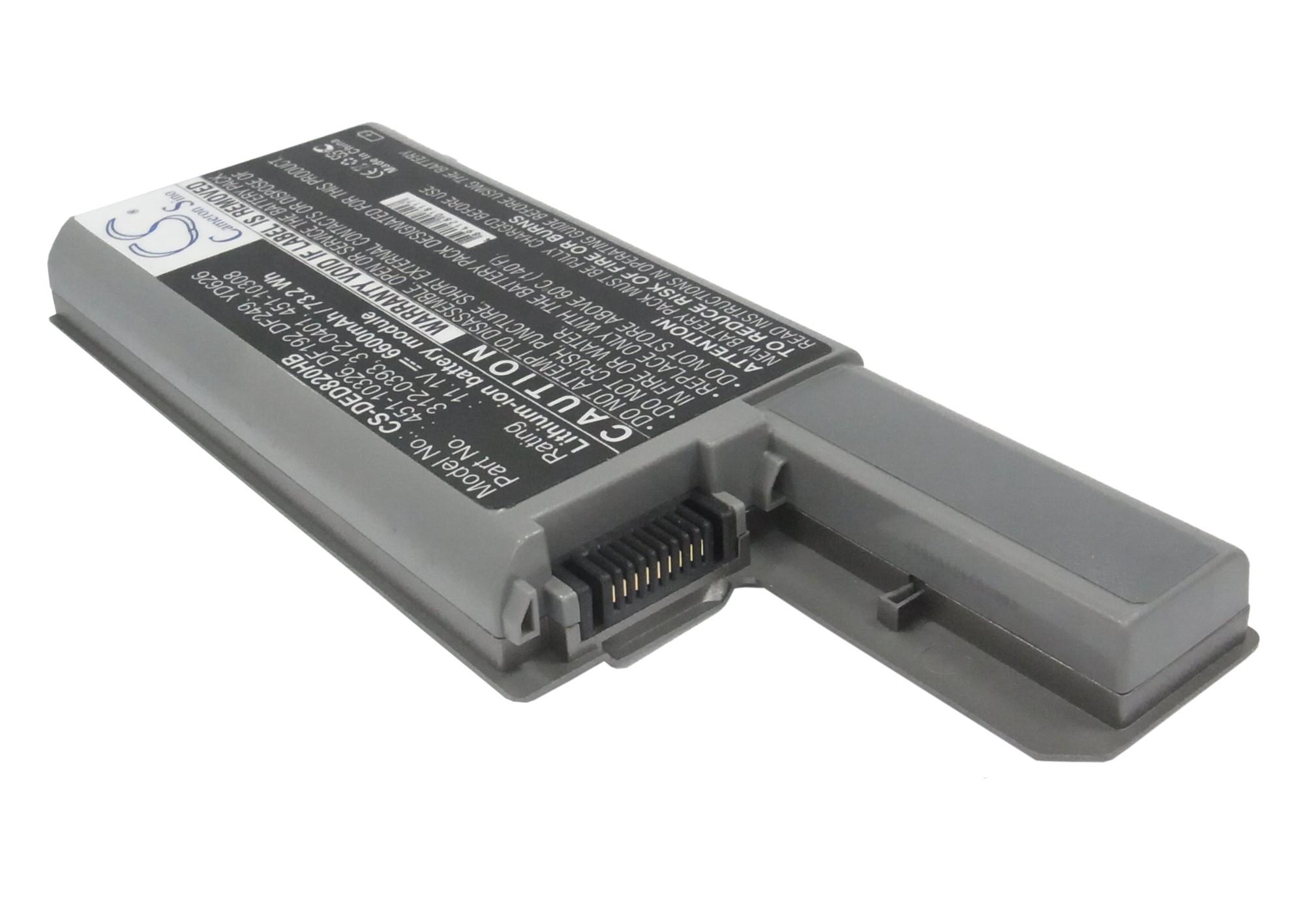 Батерия за лаптоп DELL Latitude D820/D830, 11.1V, 6600mAh, Черен, Cameron sino