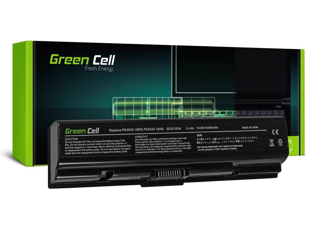 Батерия  за лаптоп Toshiba Satellite A200 A300 A500 L200 L300 L500 PA3534U 10.8V  4400 mAh GREEN CELL