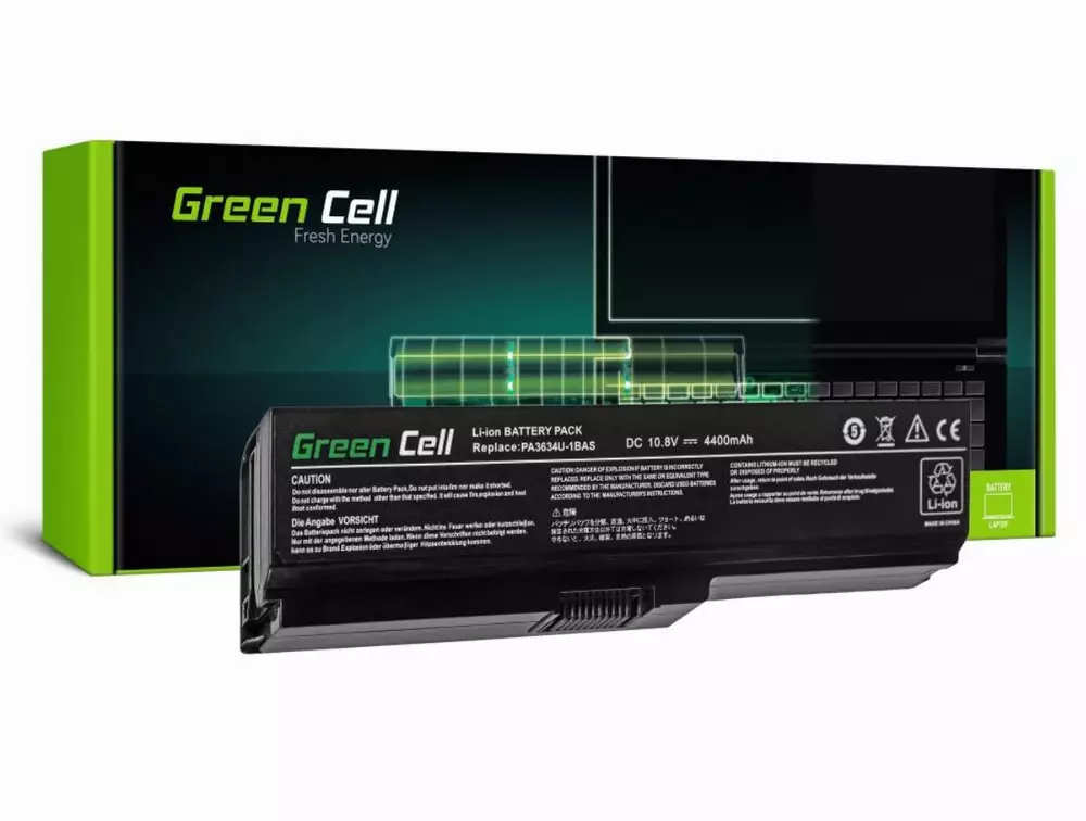 Μπαταρία για φορητό υπολογιστή Toshiba Satellite A660 C650 C660 C660D L650 L650D L655 L670 L670D L675 PA3635U PA3634U 10.8V 4400 mAh GREEN CELL