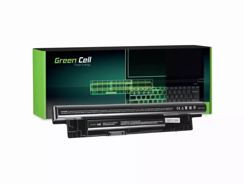 Батерия за лаптоп Dell Inspiron 15 3521 3537 15R 5521 5535 5537 17 3721 5749 17R 5721 5735 5737 14.8V 2200mAh GREEN CELL