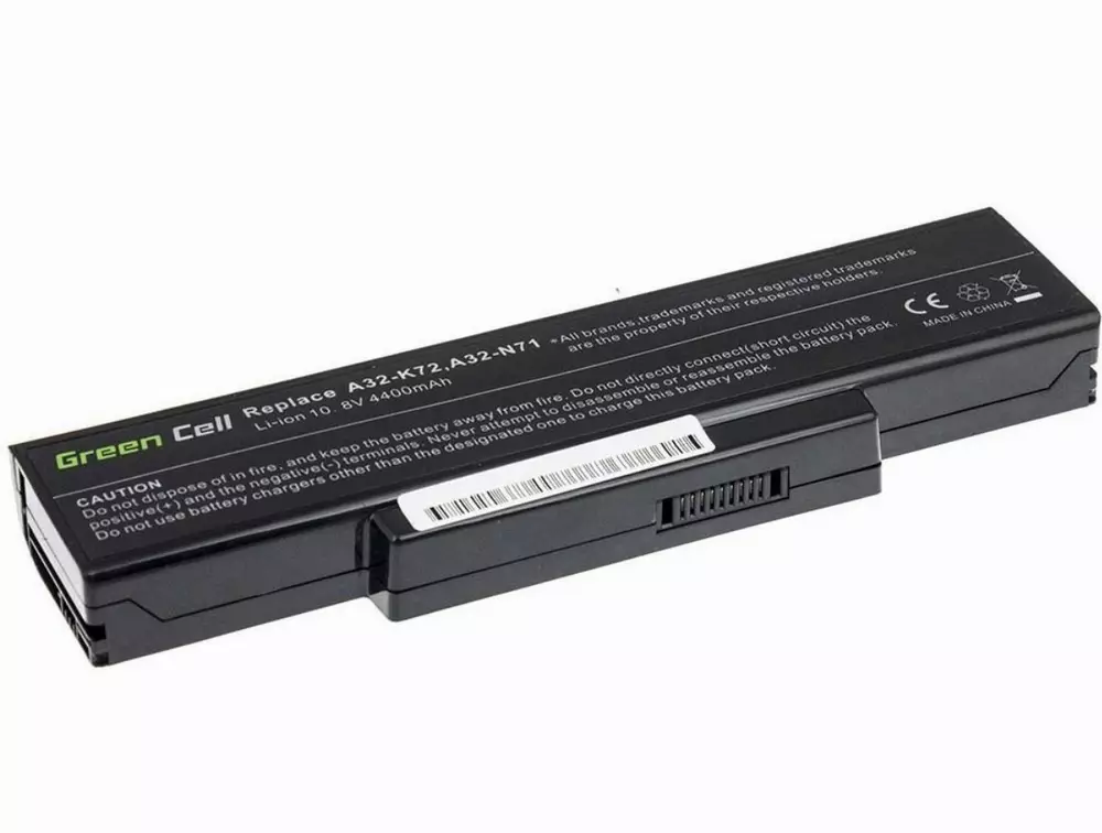 Батерия  за лаптоп Asus N71 K72 K72J K72F K73SV N71 N73 N73S N73SV X73S 10.8V 4400mAh GREEN CELL