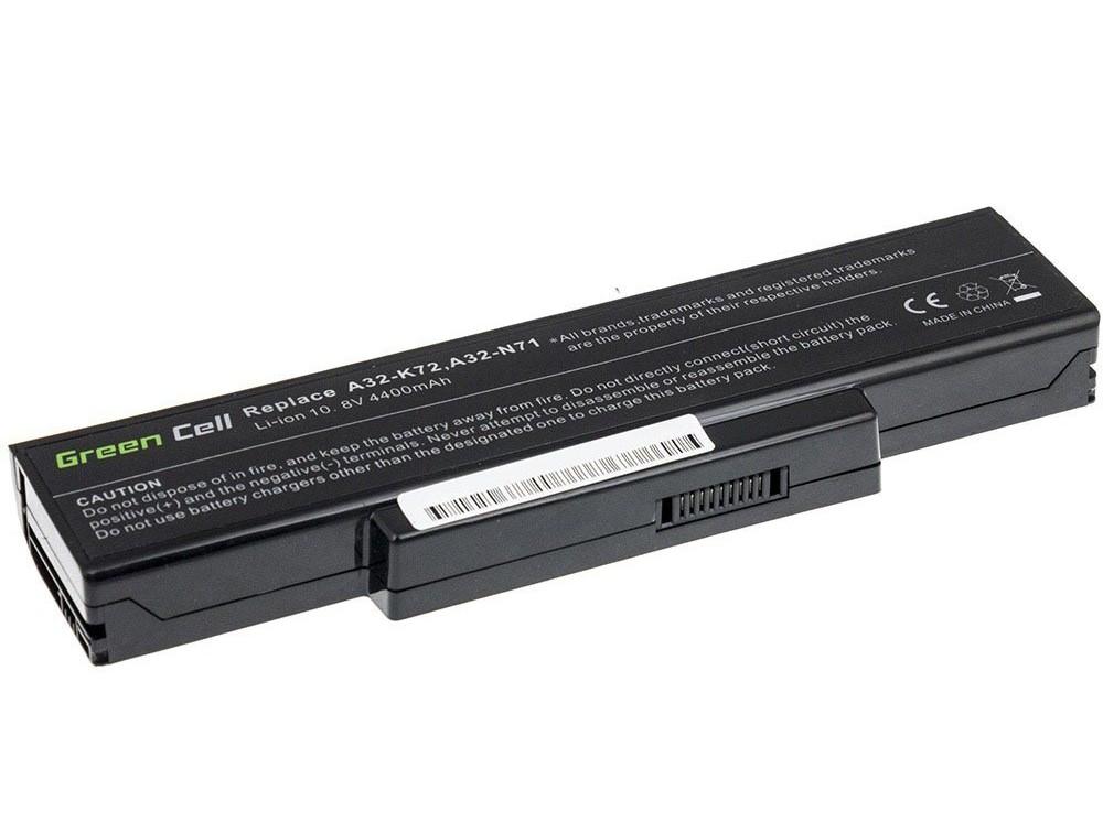 Батерия  за лаптоп Asus N71 K72 K72J K72F K73SV N71 N73 N73S N73SV X73S 10.8V 4400mAh GREEN CELL