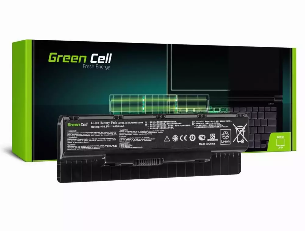 Батерия за лаптоп Asus G56 N46 N56 N56DP N56V N56VM N56VZ N76 10.8V 4400mAh GREEN CELL
