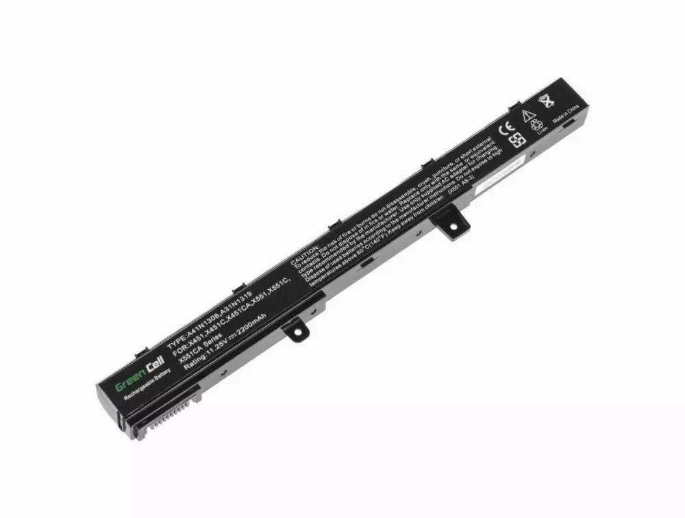 Батерия  за лаптоп Asus X551 X551C X551CA X551M X551MA X551MAV F551 F551C F551M R512C R512CA R553L A31N1319 11.25V 2200mAh GREEN CELL