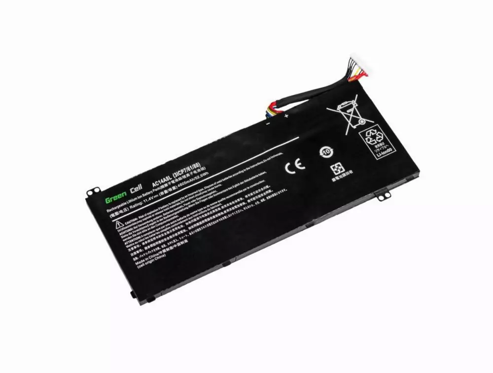 Μπαταρία για φορητό υπολογιστή Acer Aspire Nitro V15 VN7-571G VN7-572G VN7-591G VN7-592G και V17 VN7-791G VN7-792G AC14A8L 11.4V 4605mAh GREEN CELL