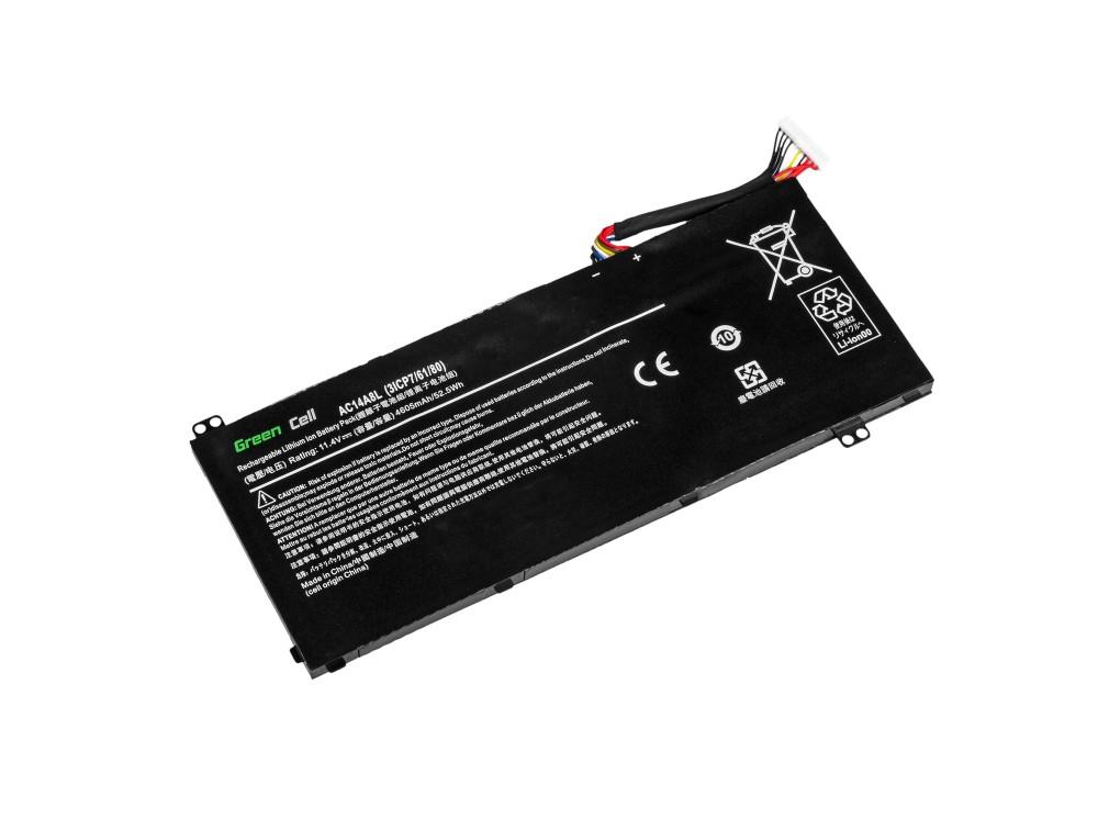 Аккумулятор для ноутбука Acer Aspire Nitro V15 VN7-571G VN7-572G VN7-591G VN7-592G i V17 VN7-791G VN7-792G AC14A8L 11.4V 4605mAh GREEN CELL