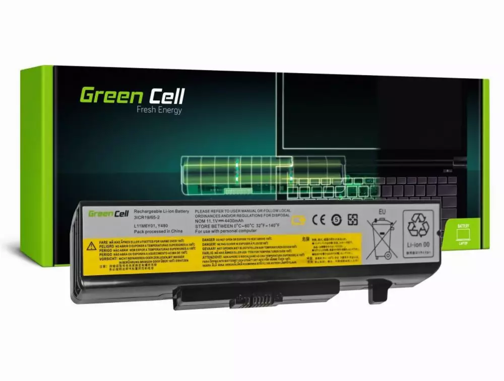 Батерия за лаптоп Lenovo Y480 V480 Y580 G500 G505 G510 G580 G585 G700 IdeaPad Z580 P580 11.1V 4400mAh GREEN CELL