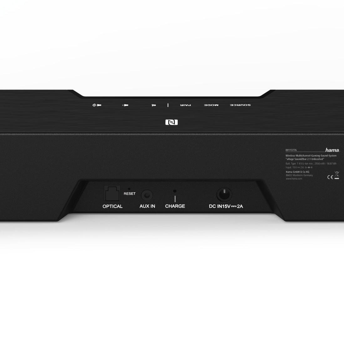 Гейминг звукова система HAMA Urage SoundZ Unleashed Wireless 2.1 100W, NFC, Bluetooth