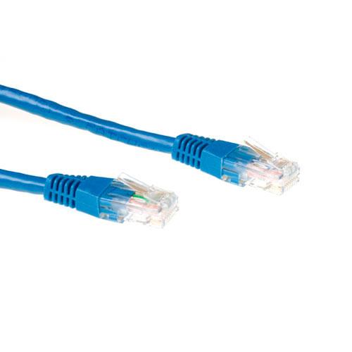 Мрежов пач кабел Ewent UTP CCA, CAT 6, RJ-45 - RJ-45, 2 m, Син, булк опаковка