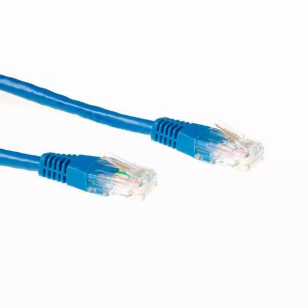 Мрежов пач кабел Ewent UTP CCA, CAT 6, RJ-45 - RJ-45, 7 m, Син, булк опаковка