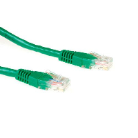 Мрежов пач кабел Ewent UTP CCA, CAT 6, RJ-45 - RJ-45, 0.5 m, Зелен, булк опаковка