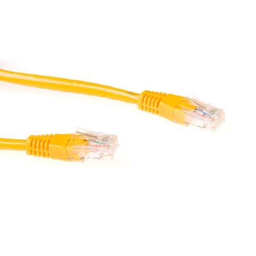 Мрежов пач кабел Ewent UTP CCA, CAT 6, RJ-45 - RJ-45, 0.5 m, Жълт, булк опаковка