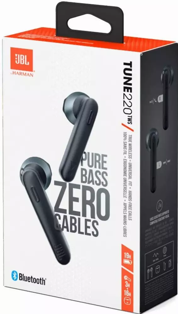 Блутут слушалки JBL Tune 220 TWS Черен