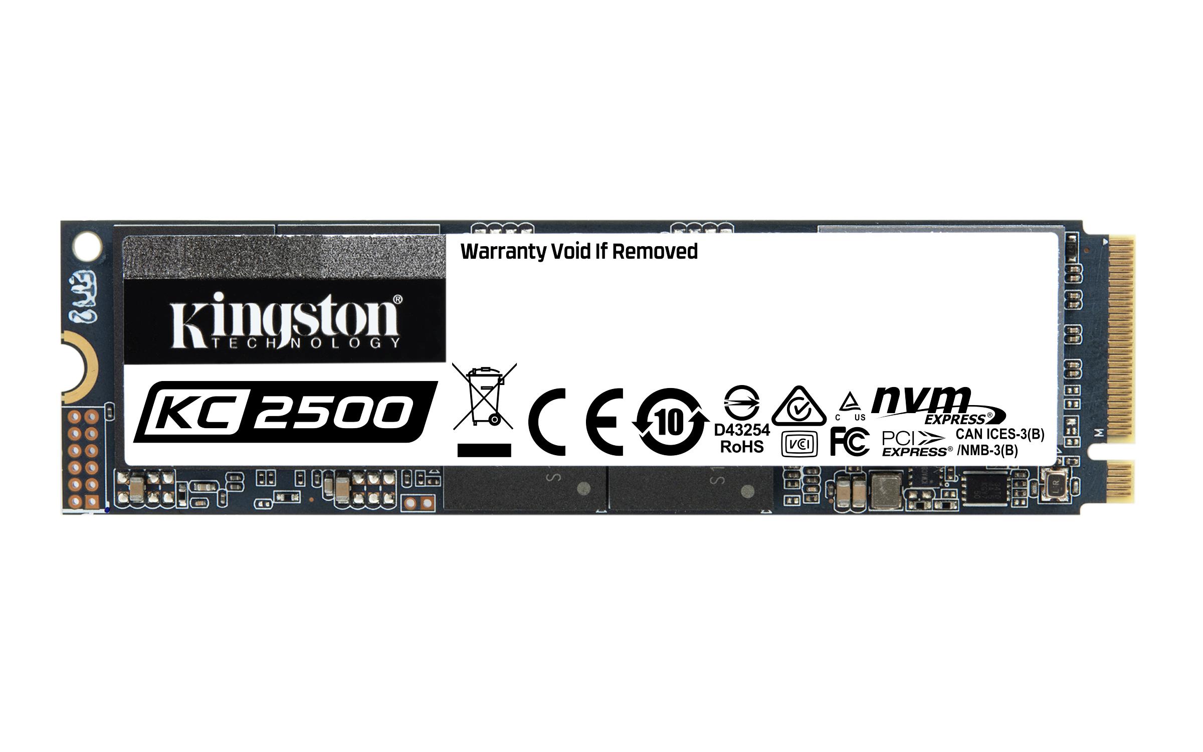 Диск SSD KINGSTON KC2500 500GB M.2 2280 PCIe NVMe Gen 3.0 x4