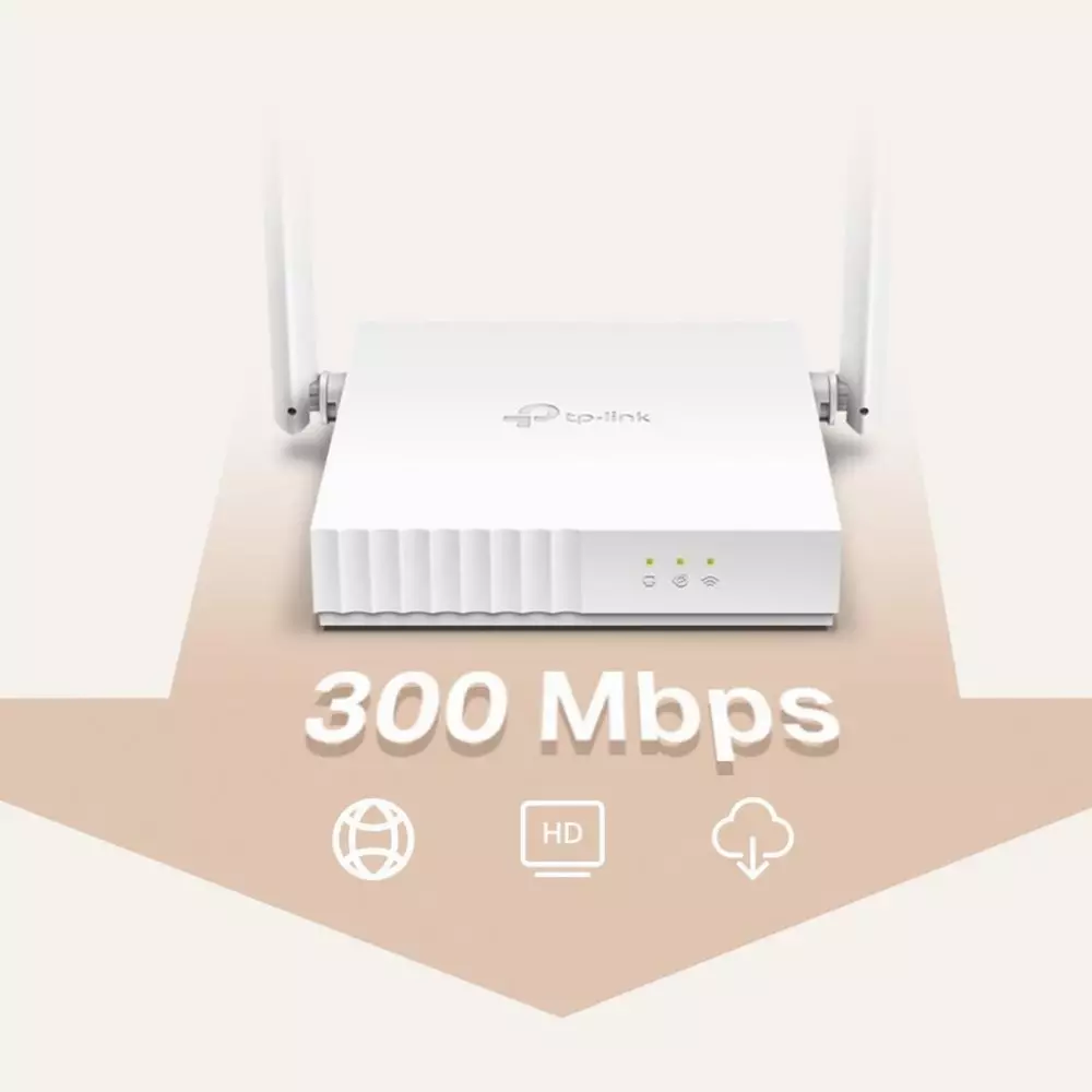Безжичен рутер TP-LINK TL-WR820N, 300Mbps, 5dB антени