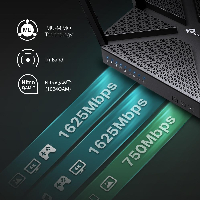 Безжичен рутер TP-Link Archer C4000, MU-MIMO, tri band, 4xGbE, USB 3.0, USB 2.0, 6 антени