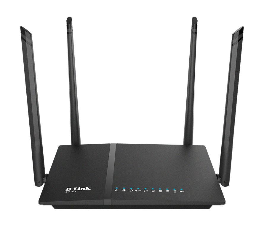 Безжичен рутер D-LINK DIR-825/EE, Двубандов AC1200, 10/100/1000